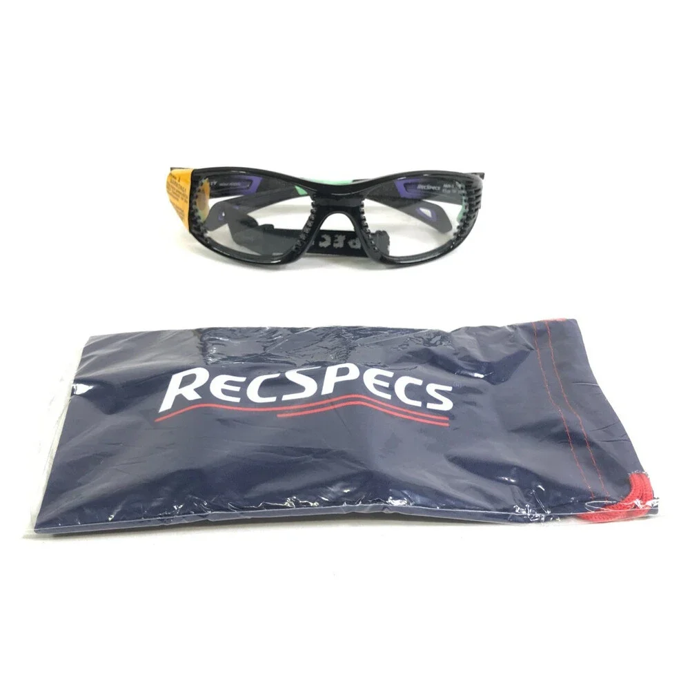 Rec Specs Kids Athletic Goggle Frames MA-1 208 Black Purple Fade Speck 55-19-130